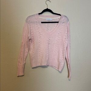 Scott & Scott London Cashmere Pink V Neck Sweater Size Large‎